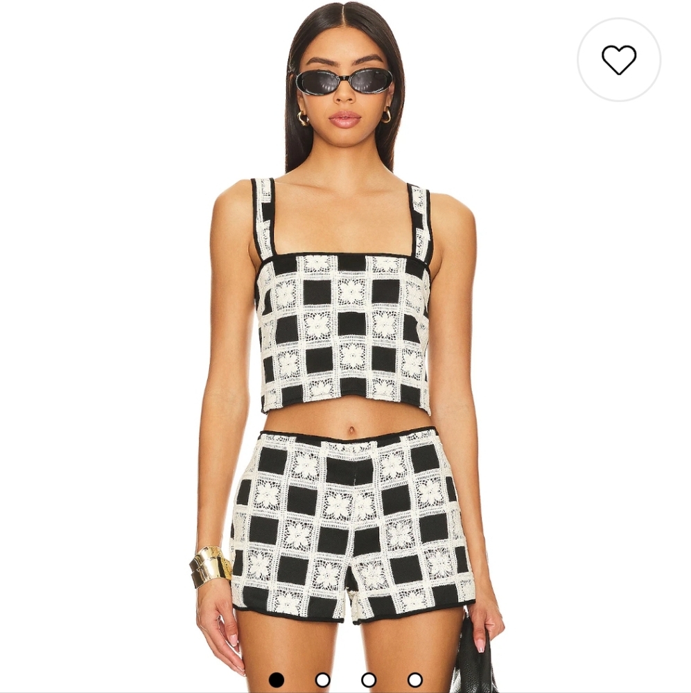 NWT Tularosa Anna Top in Black & Ivory